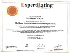 SCMP – Manoj Goswami Certificate